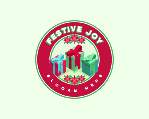 Christmas - Festive Christmas Gift logo design