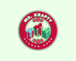 Merry - Festive Christmas Gift logo design