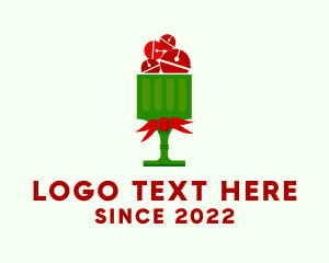 Lager - Christmas Goblet Decoration logo design