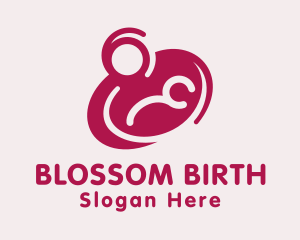 Obstetrics - Mother & Newborn Breastfeeding logo design