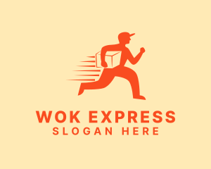 Express Delivery Man logo design