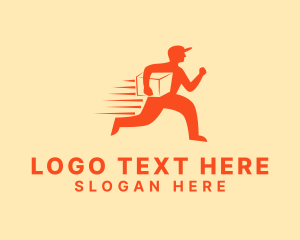 Package - Express Delivery Man logo design