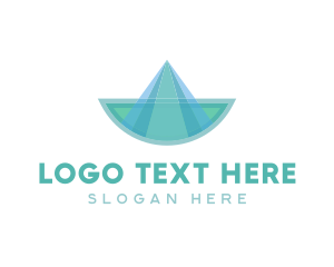 Ship - Origami Sail Boat logo design