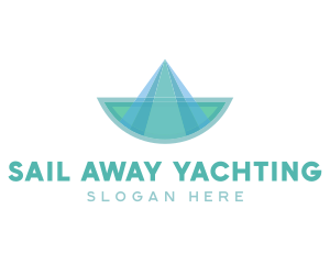 Origami Sail Boat logo design