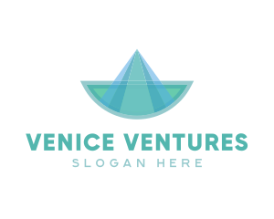 Venice - Origami Sail Boat logo design