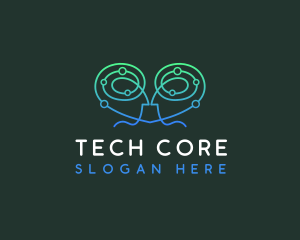 Human Brain Tech logo design