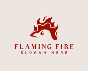 Flaming - Flame Chicken Fire logo design