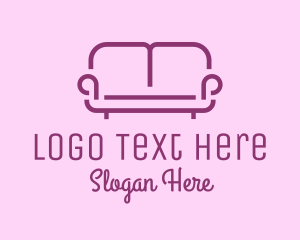 Nail Salon - Purple Sofa Furniture logo design