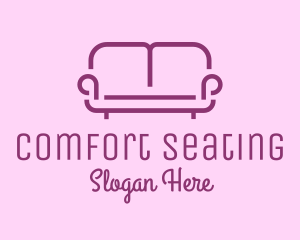 Purple Sofa Furniture logo design