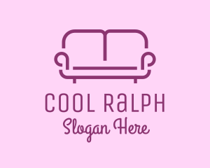 Purple Sofa Furniture logo design