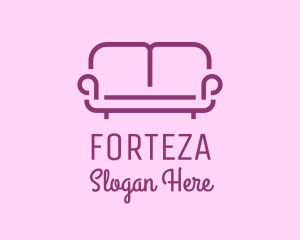 Purple Sofa Furniture logo design