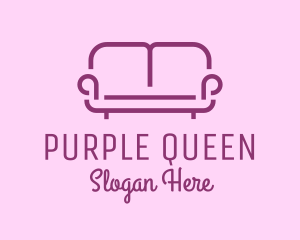 Purple Sofa Furniture logo design