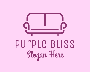 Purple Sofa Furniture logo design