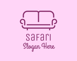 Adult - Purple Sofa Furniture logo design