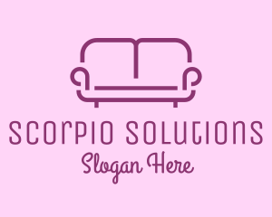 Purple Sofa Furniture logo design