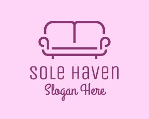 Purple Sofa Furniture logo design