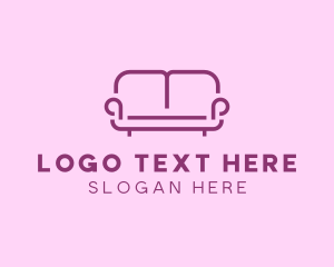 Purple Sofa Furniture logo design