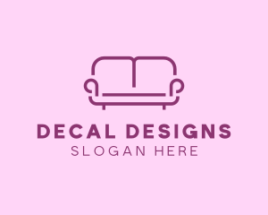 Purple Sofa Furniture logo design