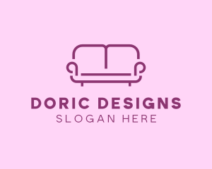 Purple Sofa Furniture logo design