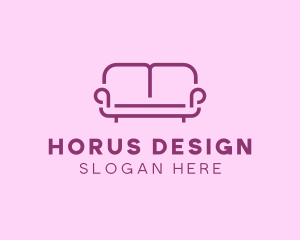 Purple Sofa Furniture logo design