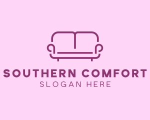 Purple Sofa Furniture logo design