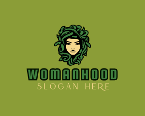 Female - Greek Mythology Medusa logo design