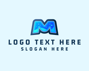 Scuba Diving - Aquatic Letter M logo design