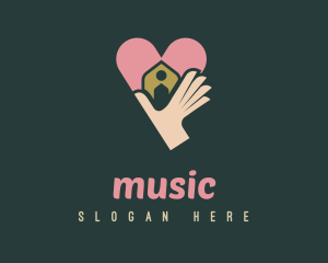 Helping Hand - Charity Heart Home logo design