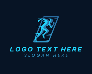 Olympic - Fast Running Man logo design