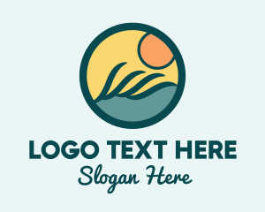 Travel - Ocean Wave Surfing logo design