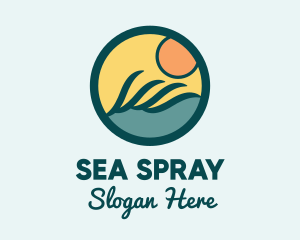 Ocean Wave Surfing logo design