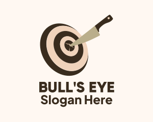 Knife Bullseye Target logo design