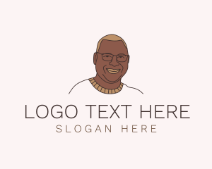 Smiling Man Character  Logo