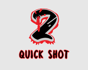 Shot - Splatter Graffiti Number 2 logo design