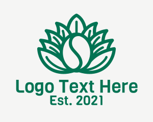 Green - Organic Coffee Bean logo design