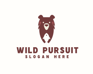 Bear Fish Wildlife logo design