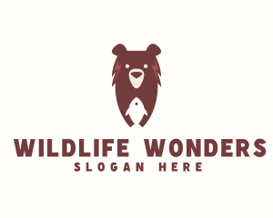 Bear Fish Wildlife logo design