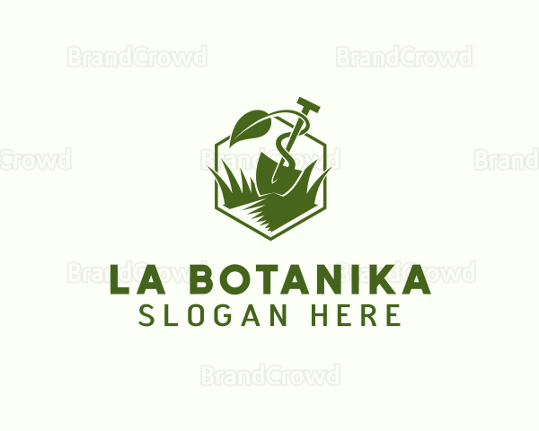 Landscaping Shovel Plant Logo