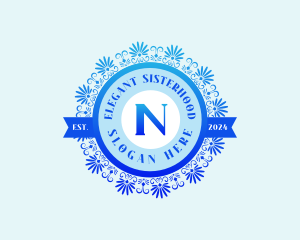 Sorority - Greek Nu Letter N logo design