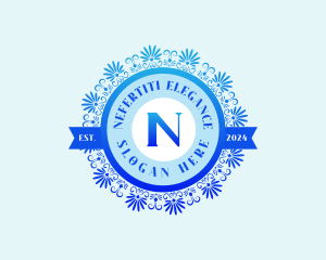 Greek Nu Letter N logo design