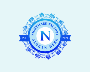 Greek Nu Letter N logo design