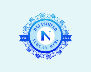 Ornamental - Greek Nu Letter N logo design