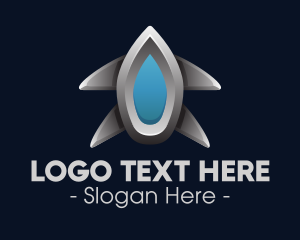 Outer Space - UFO Alien Spacecraft logo design