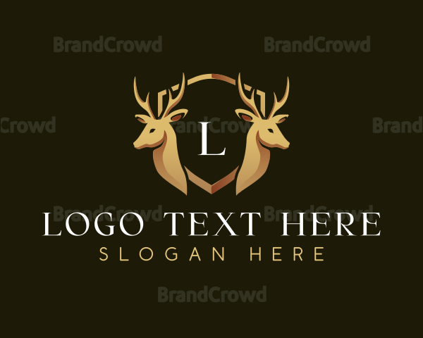 Elegant Deer Crest Logo