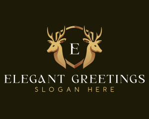 Elegant Deer Crest logo design