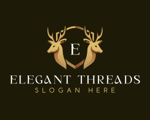 Elegant Deer Crest logo design