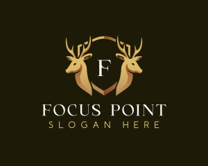 Elegant Deer Crest logo design