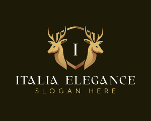 Elegant Deer Crest logo design