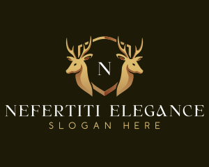 Elegant Deer Crest logo design