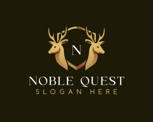 Elegant Deer Crest logo design